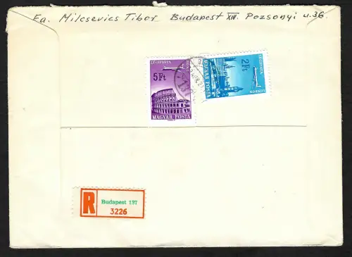 Ungarn: Einschreiben Apollo 15, Mondlandung, 1969, Block 68B, FDC