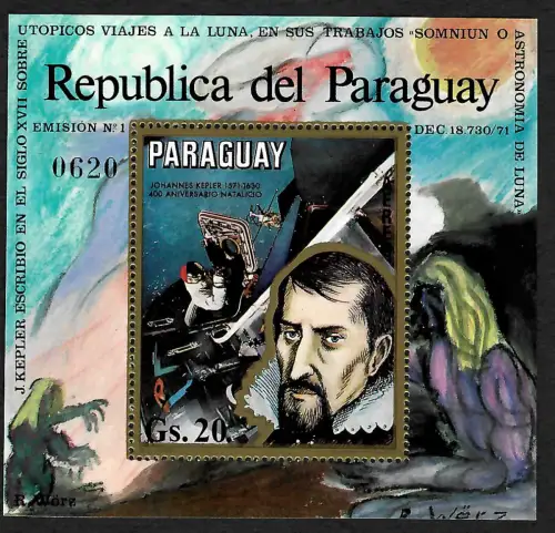 Paraguay: Pesönlichkeiten Johannes Kepler, postfrisch