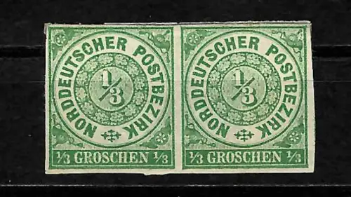 NDP: MiNr. 2U im waagrechten Paar, *
