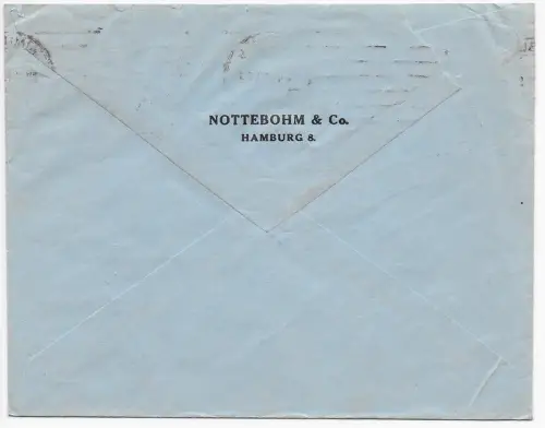 DR: Brief aus Hamburg 1921 nach Bern/Schweiz, EF MiNr. 188