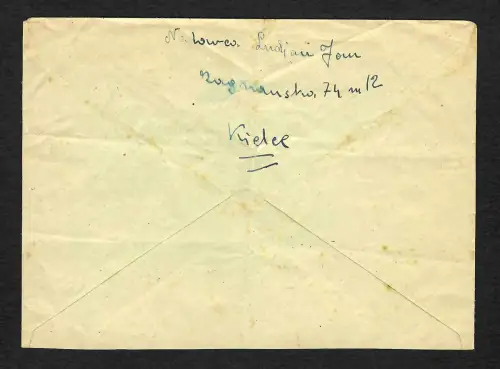 Generalgouvernement GG: Späte Post: 24.7.44 Kielce nach Nisko