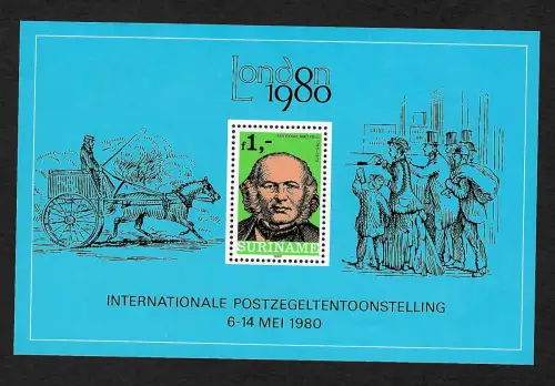 Surinam 1980: Internationale Briefmarkenausstellung London, Block **