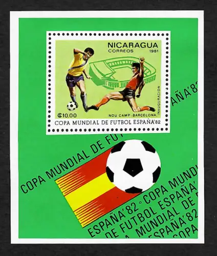 Nicaragua 1982: Copa Mundial de Futbol Espana: Fussball WM Spanien, Block **