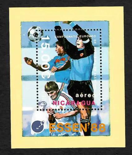 Nicaragua 1988: Fussball Europameisterschaft - Essen, Block **
