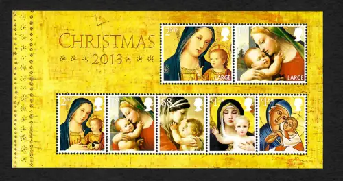 GB 2013: Christmas, Madonna mit Kind, Weihnachten, Block postfrisch