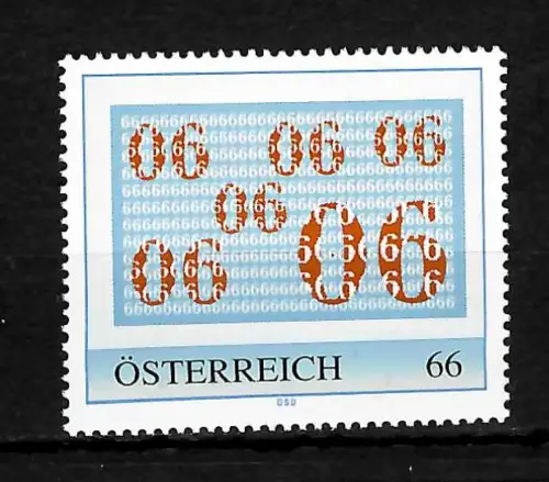 Österreich 2006: Meine Marke 06.06.06, postfrisch