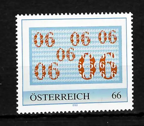 Österreich 2006: Meine Marke 06.06.06, postfrisch