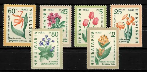 Bulgarien: Naturschutz - Blumen, postfrisch, **