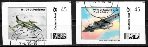 Bund 2010: Junkers G38, TF-104 G Starfighter, Marke individuell, gestempelt