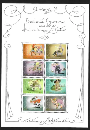 Liechtenstein 2012: Figuren aus der Literatur, #1643-1650, postfrisch, **
