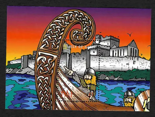 Isle of Man: Wikingerboot #757, Block #32, postfrisch