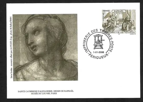 Frankreich 2006: Sainte Catherine D'Alexandrie, Raphael, Louvre, Ganzsache
