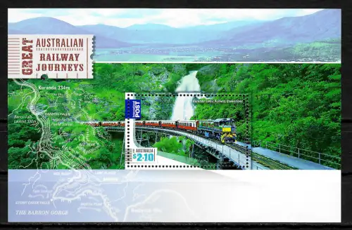 Australien: Eisenbahn Romantik, Block postfrisch