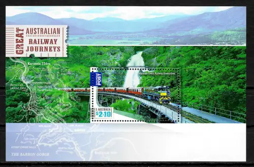 Australien: Eisenbahn Romantik, Block postfrisch