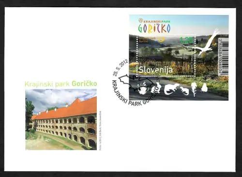 Slowenien 2012: Goricko - Landschaftspark, FDC