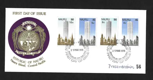 Nauru Inseln: FDC 1978 Ausstellung, Limitierte Auflage von 70Stk., #56