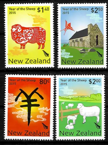 New Zealand 2015, Year of the sheep, postfrisch, postfrisch