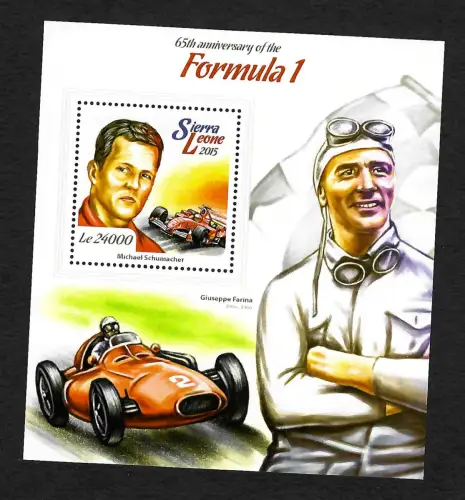 Sierra Leone 2015: Michael Schumacher, Guiseppe Farina, **
