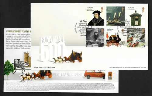 GB 2016: 500 Jahre Royal Mail, FDC