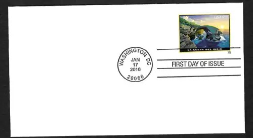 USA 2016: La Cueva del Indio, FDC 