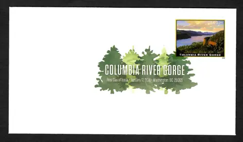 USA 2016: Columbia River Gorge, FDC, colored cancel