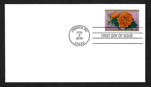 USA 2016: Jahr des Affen, Blumen, FDC