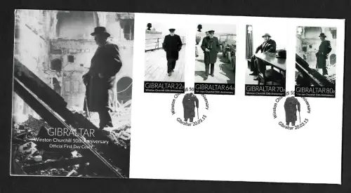 Gibraltar 2015: Winston Churchill, 50th Anniversary, FDC