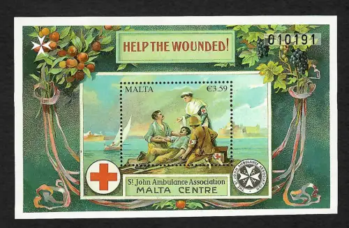 Malta: 100 Jahre ANZAC Tag, Help the Wounded, postfrisch