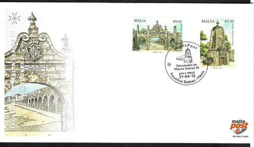 Malta 2015: 400 Jahre Wingacourt Water Tower, FDC