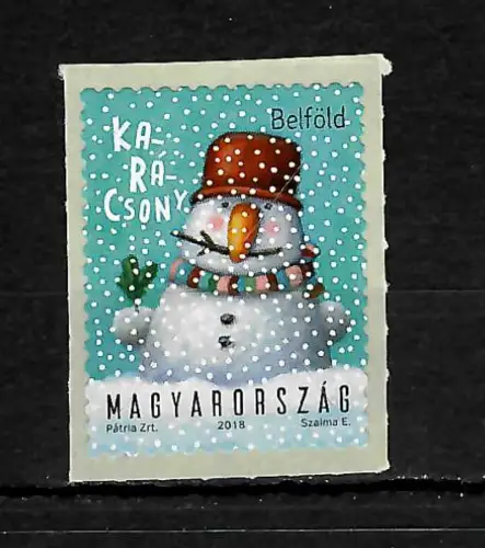 Ungarn 2018: Schneemann Belföld, postfrisch