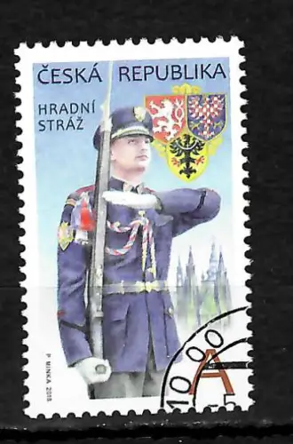 Tschechische Republik 2018: Prager Burgwache, gestempelt