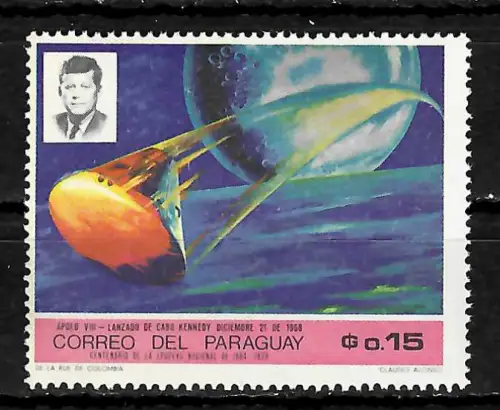 Paraguay: Weltraum Apollo 8, postfrisch