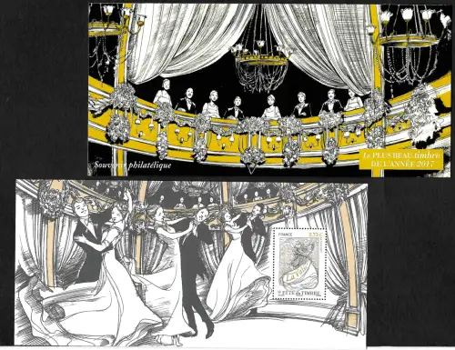 Frankreich 2017: Souvenir philatélique: La Valse, der Walzer, Fete du Timbre