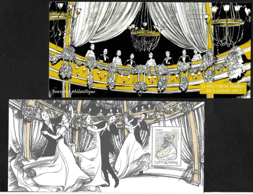 Frankreich 2017: Souvenir philatélique: La Valse, der Walzer, Fete du Timbre