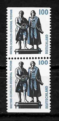 Bund MiNr. 1934 PF I, senkrechtes Paar mit Vergleichsmarke, **