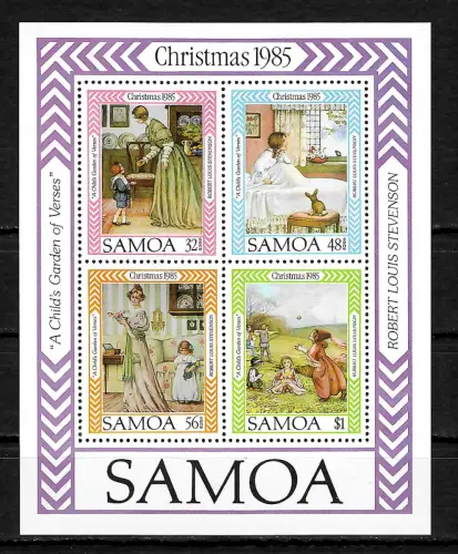 Samoa 1985: Christmas - Weihnachten, Block postfrisch