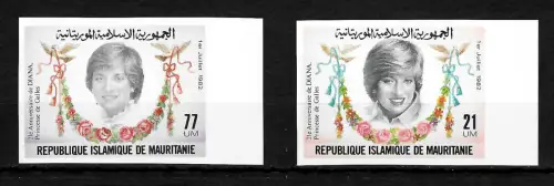 Mauretanien Prinzessin Diana 1982, postfrisch ungezähnt