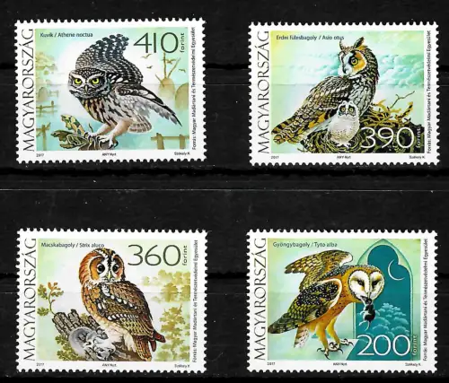 Ungarn 2017: Eulen, postfrisch