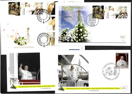 2017: Pilgerreise von Papst Franciscus, zu Fatima, 5 Belege