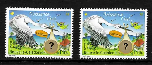 Neu-Kaledonien 2017: Geburt ist ... Storch, postfrisch