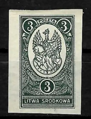 Litauen, Wappen, MiNr. 36B, postfrisch