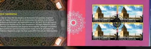 UNO 2017: Entlang der Seidenstraße, Welterbe 2017, Markenheftchen gestempelt