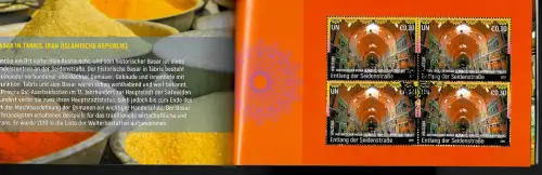 UNO 2017: Entlang der Seidenstraße, Welterbe 2017, Markenheftchen gestempelt