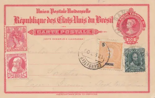Brazil: 1909: post card Santoo