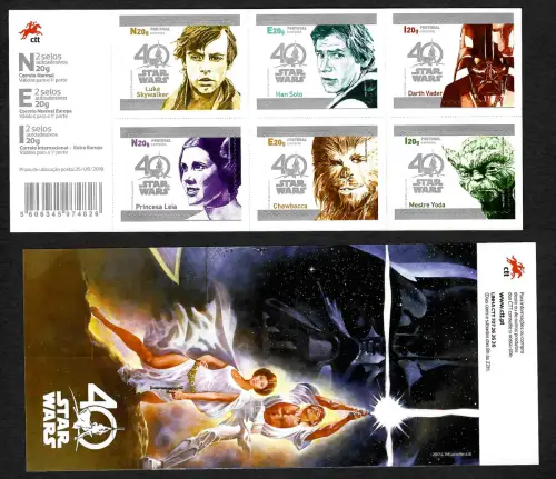 Portugal: Stars wars: Luke Skywalker, Chewbacca, Han Solo, Yoda, Darth Vader, 