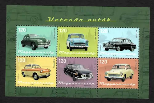 Ungarn 2017: Oldtimer, postfrisch