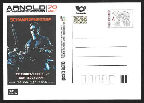 Tschechische Republik 2017: Arnold Schwarzenegger, Ganzsache, postfrisch