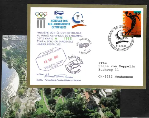 Schweiz 1995: An Bord des Kinderdorf-Luftschiffes Pestalozzi, Zeppelin