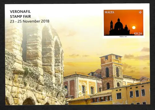 Malta 2018: VERONAFIL STAMP FAIR, Ganzsache postfrisch