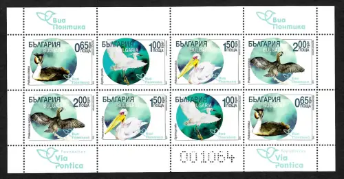 Bulgarien 2019: Vogelmigration im Via Pontica Gebiet, Vögel, birds, Block mnh